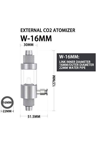 Choice1 موزع ثاني أكسيد الكربون لحوض السمك W-16mm مع واجهة إدخال سريعة من سبا...