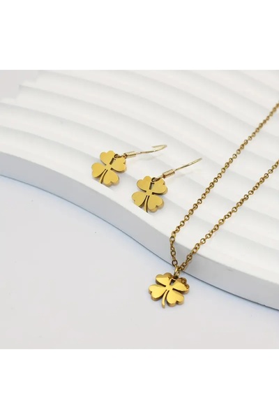 Ayzen Clover Necklace Earring Set