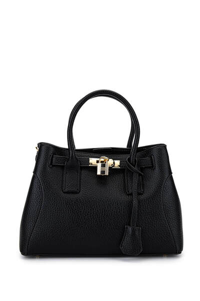 Tamer Tanca Women's Faux Leather Black Shoulder Bag