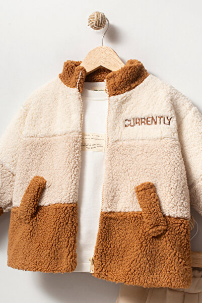 Jikko Baby Welsoft Ceketli 3'lü Erkek Bebek Takım 8168