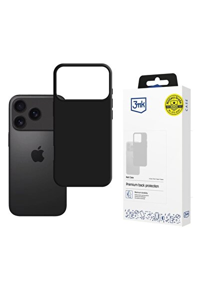 3MK Калъф за iPhone 17 Pro Max, Матов калъф, Черен
