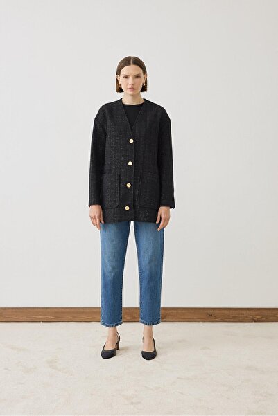 TERZİ DÜKKANI Jachetă SAVIN TUVIT NEGRĂ