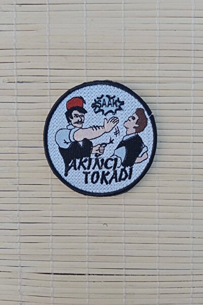 İZMİR ASKERİ MALZEME White Background, Embroidered Akinci Tokadi Coat of Arms...