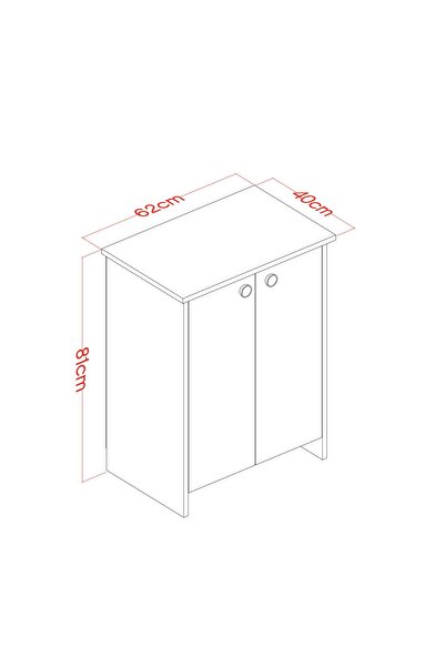 Pratico Plus Çok Amaçlı 2 Kapaklı Dolap Sonomo Beyaz