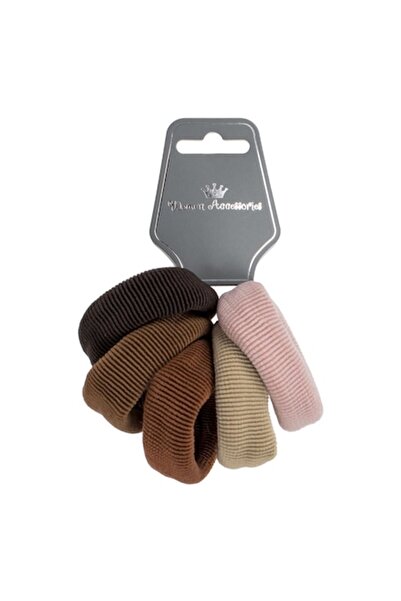 SHOPIENS Set 5 elastice de păr Shopiens® pentru femei, din țesătură groasă te...