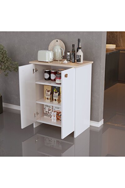 Pratico Plus Çok Amaçlı 2 Kapaklı Dolap Sonomo Beyaz