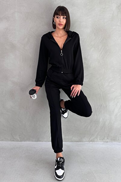 Rabi Shine Women's Hooded Modal Tracksuit with Elasticated Legs