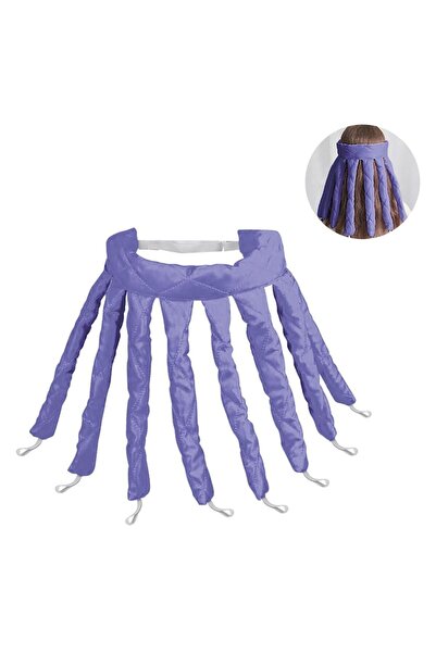SHOPIENS ® - Heatless Curling Ribbon, with 8 elastic bands, purple