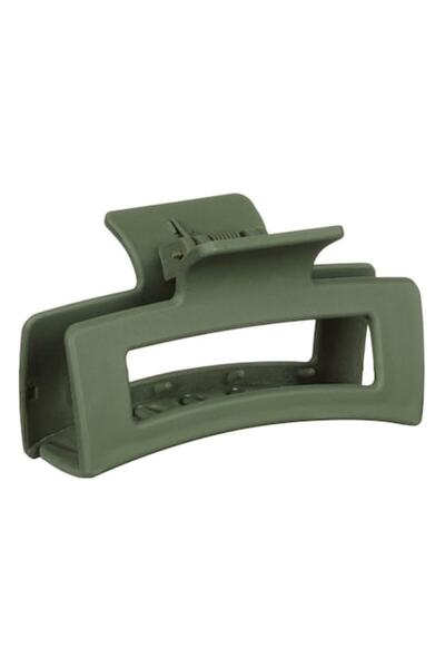 SHOPIENS - Hair Clip for Women, Matte Green, 8.5 cm