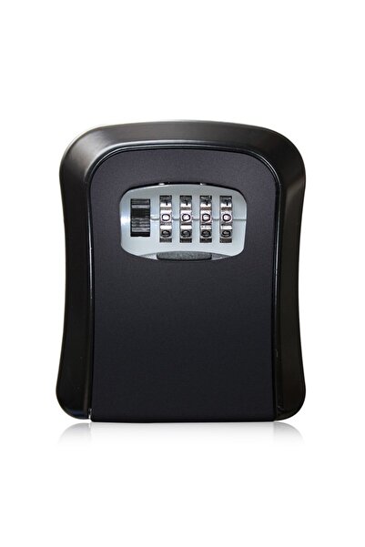 Flippy Key Box with Combination Lock, Aluminum Alloy & Plastic, 4-Digit Code, Waterproof, Black