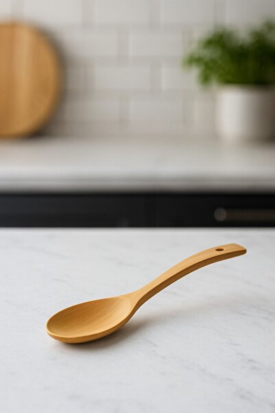 Bambuland Bambu Pilav Kaşığı - 27 cm Doğal Ahşap Yemek Servis Kaşığı