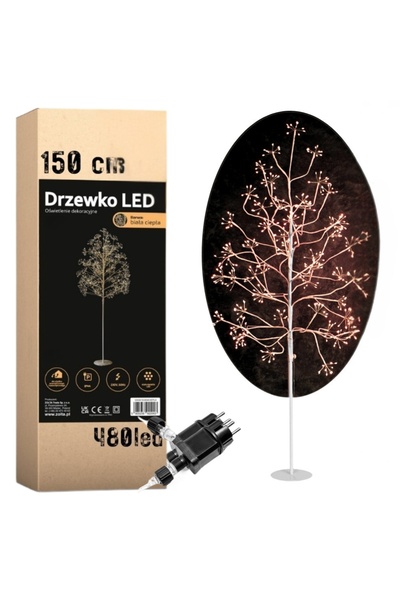 Other Thick Decorative Tree, Warm White, Glowing, 480 LEDs, XS480, 150cm, Lights