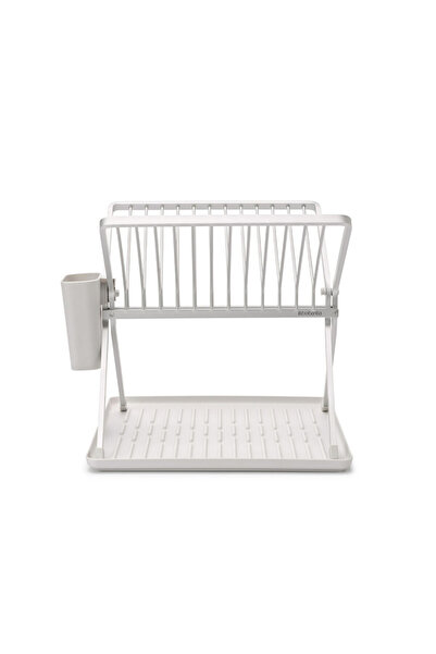 Brabantia SinkSide 1004154 Foldable Dish Dryer, Cutlery Rack, Corrosion Resistant, Light Gray