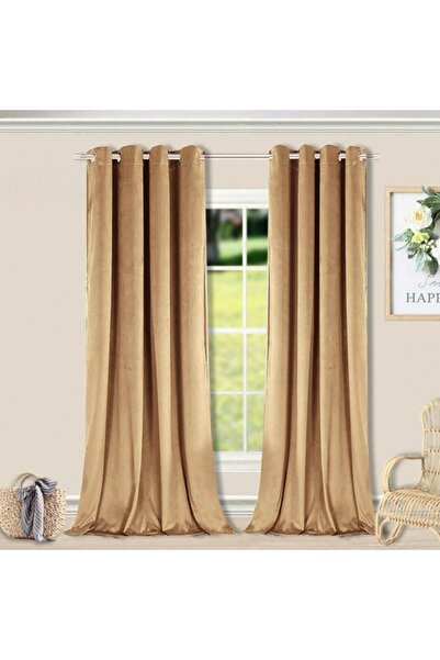 Other Thick velvet curtain with beige eyelets and blackout rings, ready