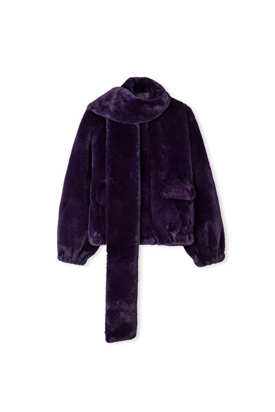 İpekyol Atkılı ve cep kapaklı suni kürk