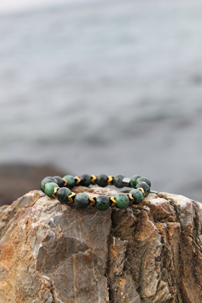 Esre Doğaltaş Takı Kök Zümrüt Anyolit Hematit Doğaltaş Bileklik