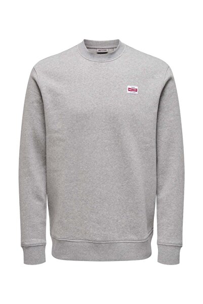 Only & Sons Ανδρικό φούτερ ONSDAWSON REG CREW VD GREY