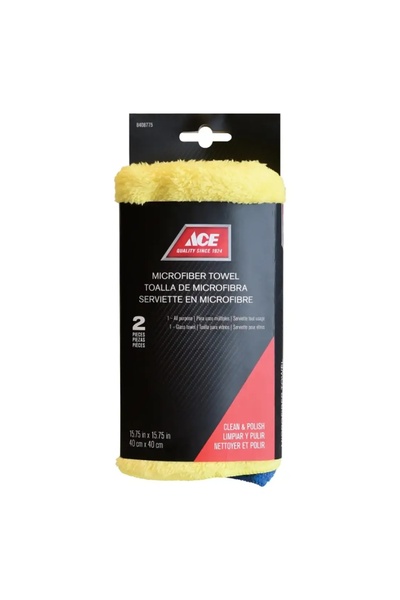 ACE مجموعة مناشف تنظيف من الألياف الدقيقة (قطعتان، 40 × 40 سم)