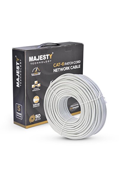 majesty كابل إيثرنت CAT6 شبكة جيجابت عالية السرعة 1000 ميجابت في الثانية RJ45 متوافق مع الكمبيوتر المحمول والحوسبة