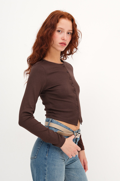 Addax Buttoned Modal Cardigan H18632