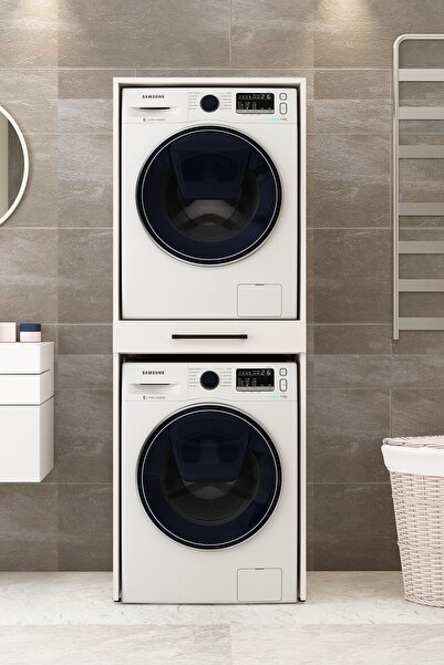 Avmpark Mila Banyo Dolabı Kirli Dolabı + Çamaşır ve Kurutma Makinesi Dolabı Aytaşı