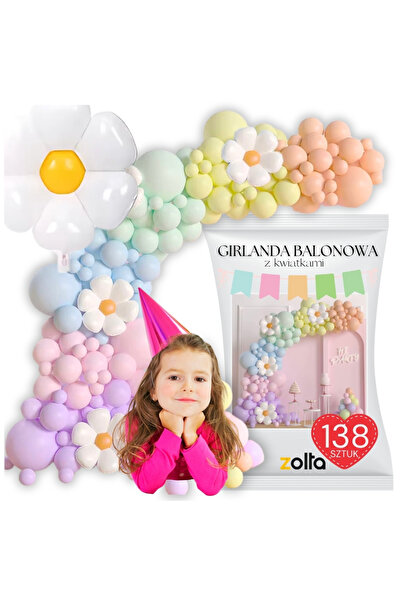 Other Ghirlandă de baloane cu margarete pastel, baloane de ziua de naștere, f...