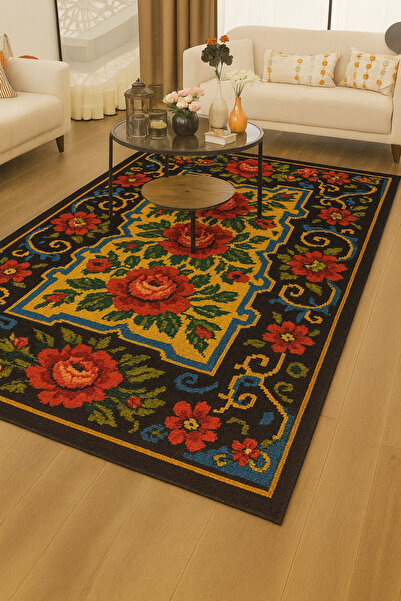 Rugs Modern Halı MOSSO Karabağ Temalı Desen Dekoratif Kilim mosso706