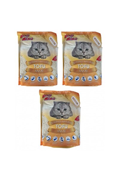 MIAU MIAU Pack of 3 X Tofu VANILLA cat litter 15L