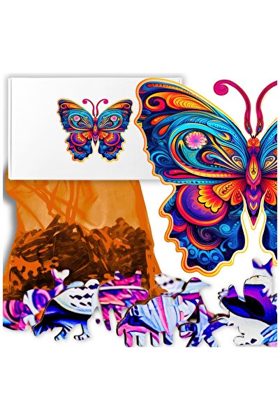 Other Puzzle din lemn cu fluturi colorați A4, 104 piese, de Ziua Tatălui