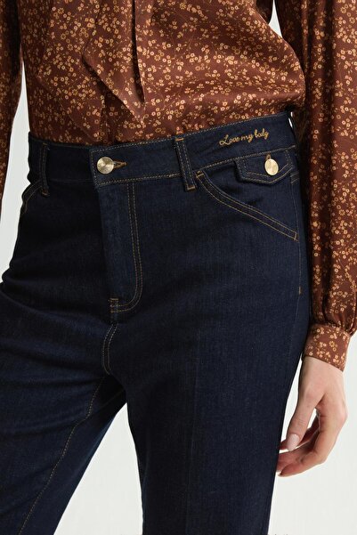 Love My Body Geniş Paça Denim Pantolon