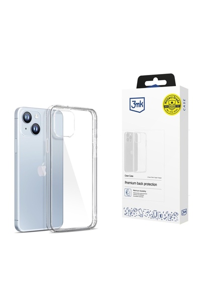 3MK Carcasă pentru iPhone 14 din silicon, transparentă, transparentă