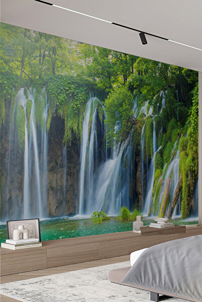 dreamwall Orman ve Şelale Manzaralı Tek Parça Duvar Kağıdı