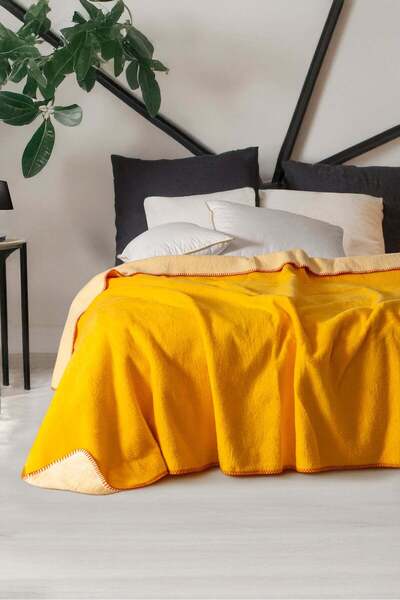 BELENAY HOME Curled Double-Sided Shepherd's Stitch Blanket Double Size 180X220 cm