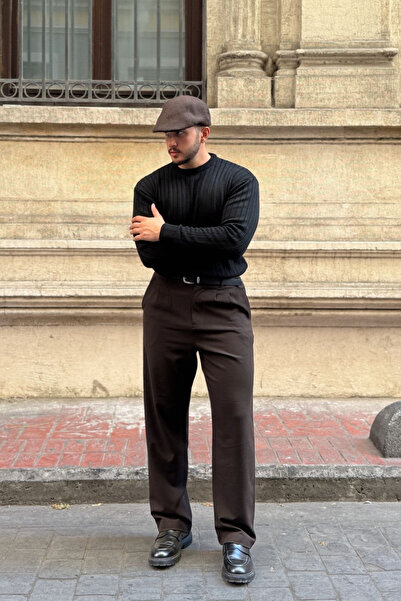 Livio Ferri Ανδρικό πουλόβερ με λαιμόκοψη και κορδόνια Fella, κανονική εφαρμογή