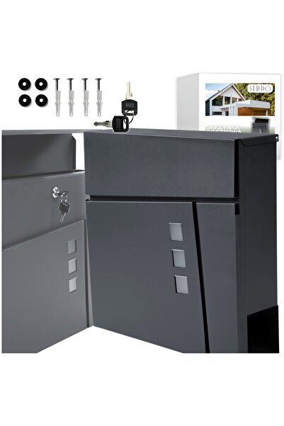 Other Cutie poștală mare cu lacăt și chei ascunse, suport de ziare geometric