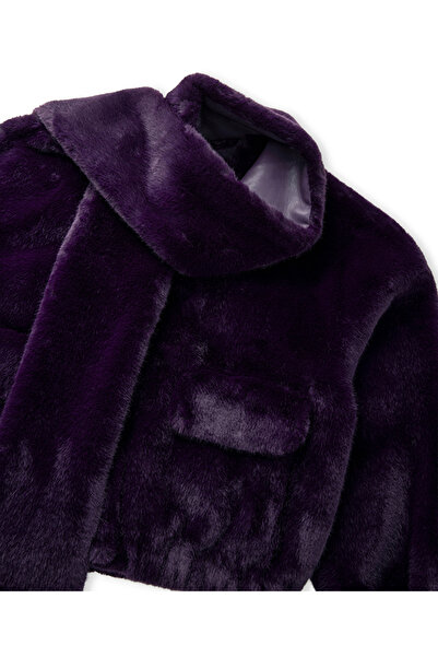 İpekyol Atkılı ve cep kapaklı suni kürk