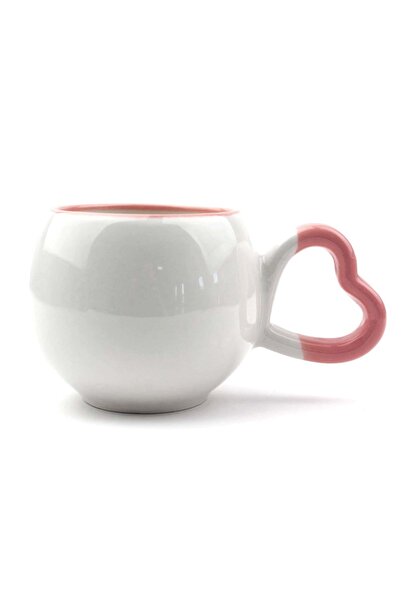 PALTO TASARIM Smile, Keep Going! Handmade Cream Glossy Amour Mug - Handcrafted Gift Mug Cup