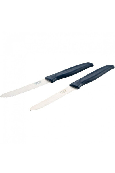 Tasty Ocean Blue 678267 serrated knife set, 2 pcs, 21 cm, Stainless steel, Soft handle, Blue