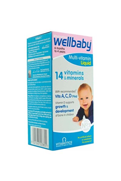 Vitabiotics Wellbaby Syrup, 14 Vitamins and Minerals, 150 ml