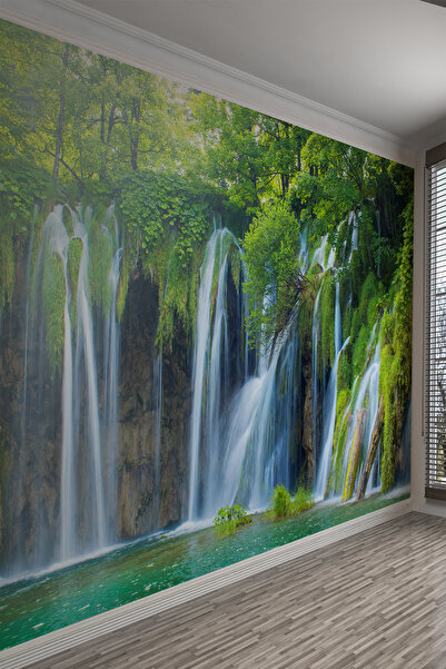 dreamwall Orman ve Şelale Manzaralı Tek Parça Duvar Kağıdı