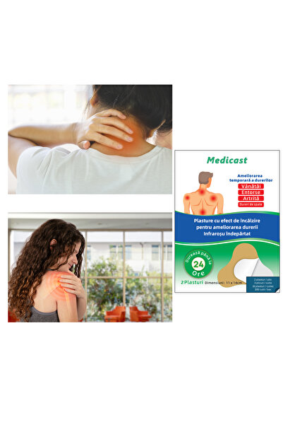 medicast Plasture încălzitor cervical Y – 6buc - calmare dureri gât, umăr și coloană, efect 12 ore