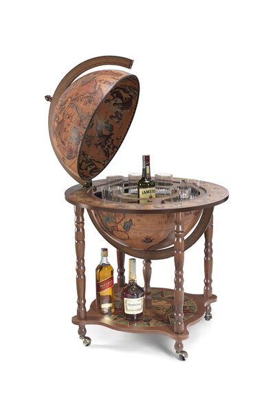imsaconcept Large Full Meridian Globe Bar Baroque Globe World Bar – Classic