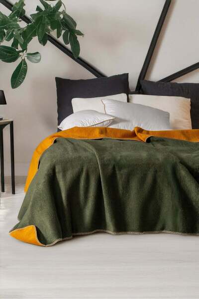 BELENAY HOME Curled Double-Sided Shepherd's Stitch Blanket Single Size 150X200 cm