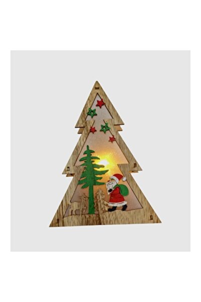 OEM LED Wooden Christmas Tree Decoration - 20x14.5cm