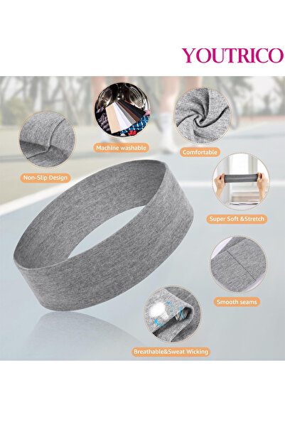Youtrico Women's Handmake,Non-Slip,Anti-Sweat,Sports Hair Band Bandana