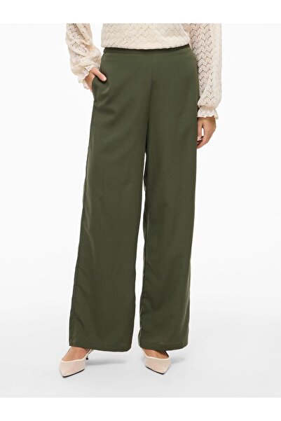 VILA Hose mit weitem Bein High Waist