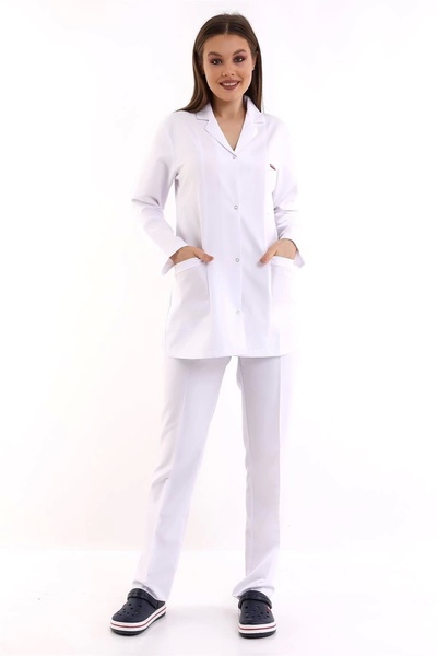Bilenn Tekstil Doctor Teacher Women's Apron Jacket Oversize Jacket Collar - 1...