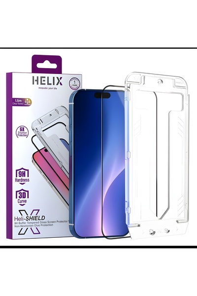 Helix واقي شاشة زجاجي شفاف من هيلي شيلد لهاتف آيفون 17 إير 6.6 بوصة 2025 9H