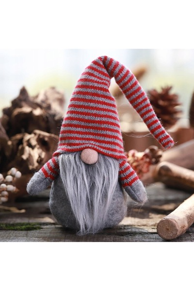 Other Figure of a gnome, dwarf, Santa Claus standing with a tall wire hat.