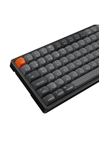 Keychron K2 Max %75 RGB Türkçe Brown Switch Kablosuz Alüminyum Çerçeve Karbon Siyah Mekanik Klavye
